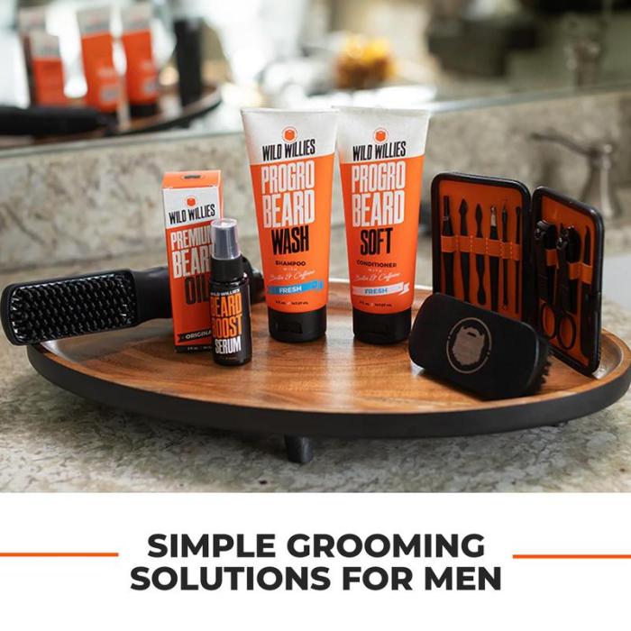 Beard Straightener for Men - 2-in-1 Heated Brush Straightening Comb