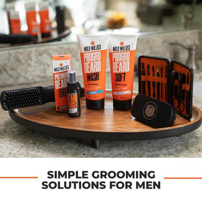 Beard Straightener for Men - 2-in-1 Heated Brush Straightening Comb
