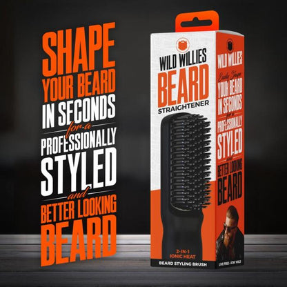 Beard Straightener for Men - 2-in-1 Heated Brush Straightening Comb
