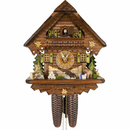 Cuckoo Clock Summer Meadow Lodge - 8 Day Chalet 34cm - Cuckoo-Palace