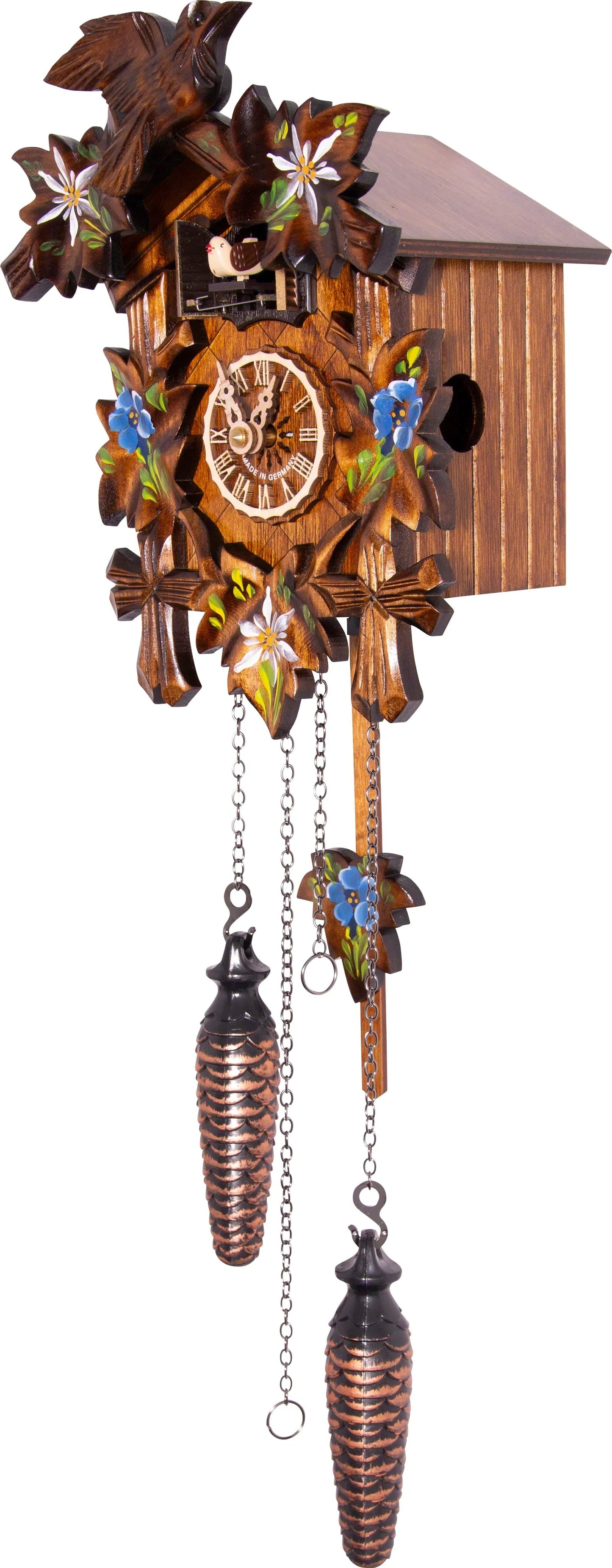 Cuckoo Clock Bavaria - Quartz Carved 22cm - Engstler