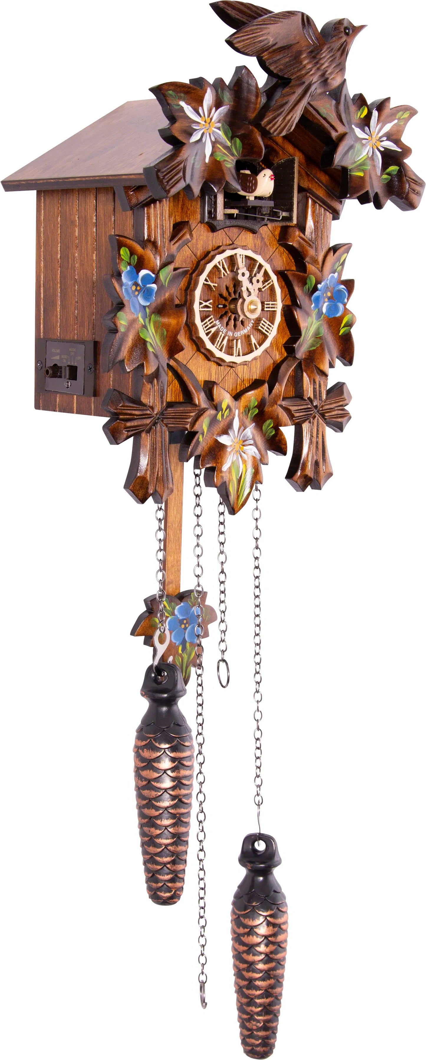 Cuckoo Clock Bavaria - Quartz Carved 22cm - Engstler