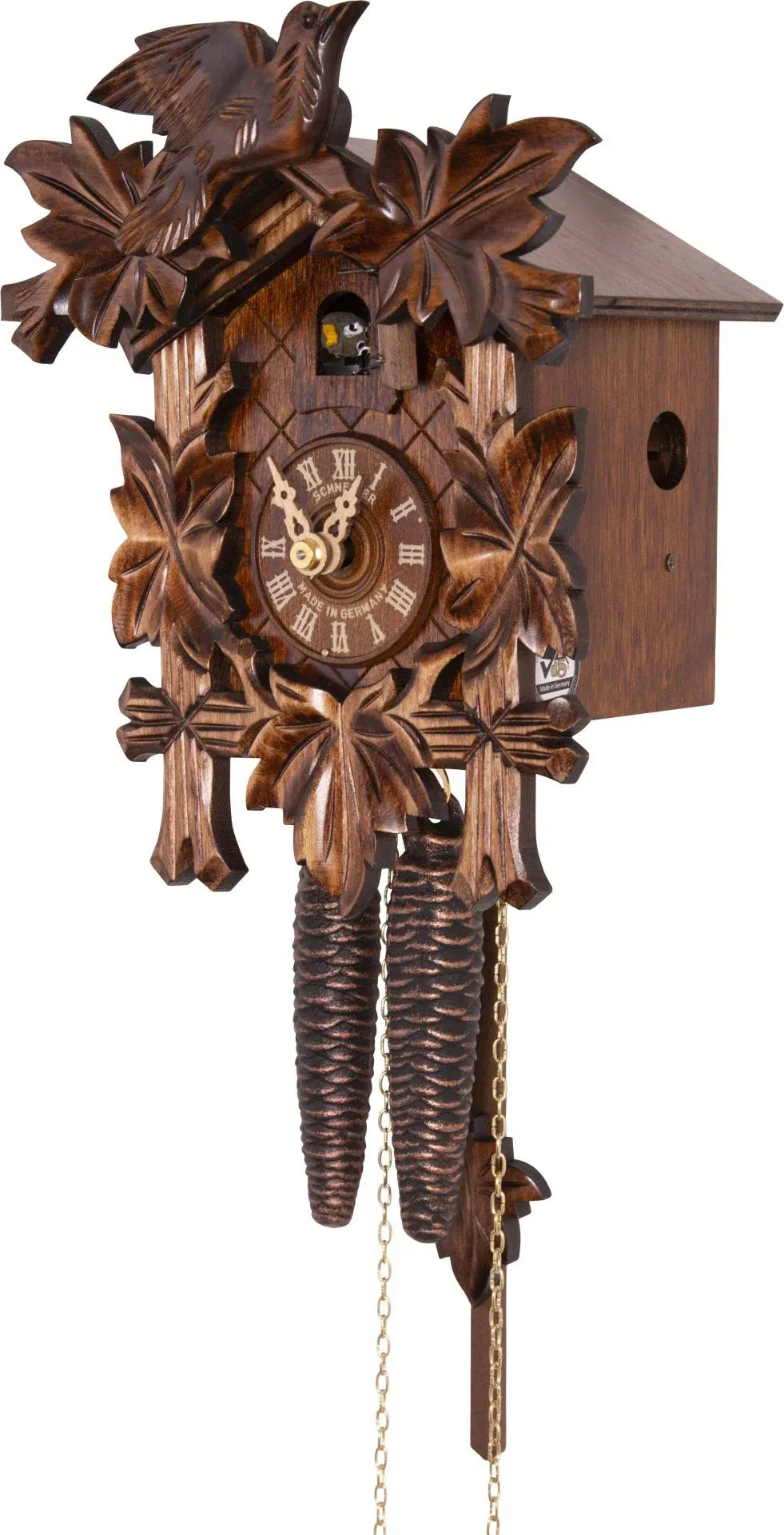 Cuckoo Clock Augsburg - 1 Day Carved 23cm - Anton Schneider