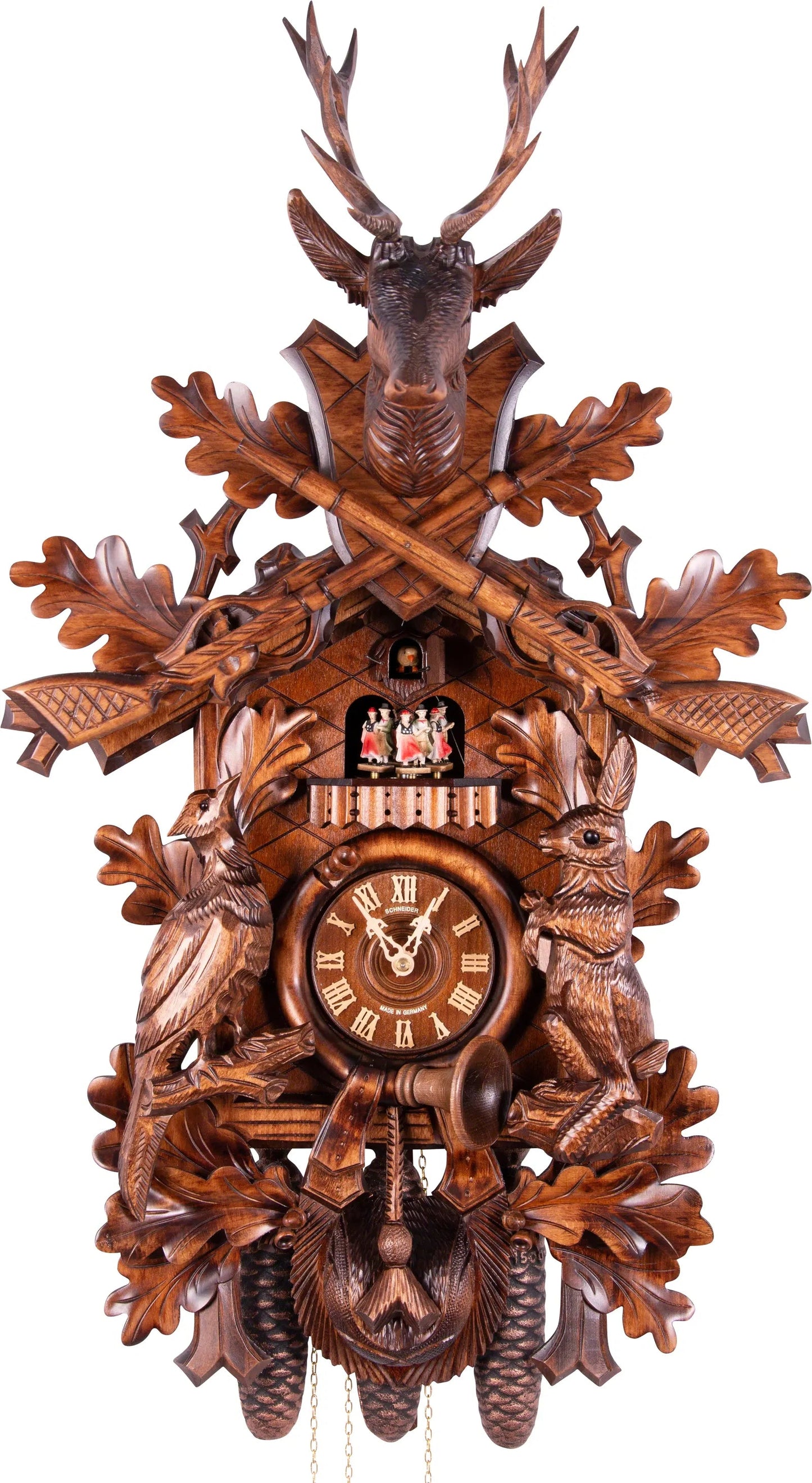 Cuckoo Clock Partenkirchen - 8 Day Carved 75cm - Anton Schneider