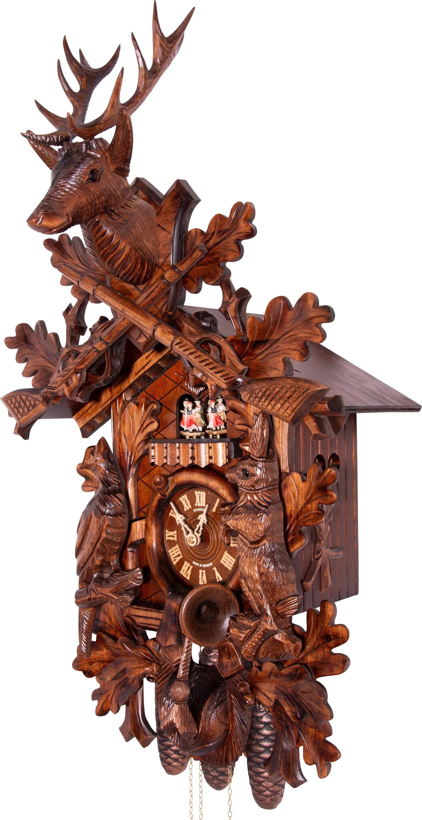 Cuckoo Clock Partenkirchen - 8 Day Carved 75cm - Anton Schneider