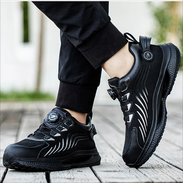 🔥Big Promotion 49% OFF💥Men's steel toe shoes, puncture-proof and smash-proof with swivel buckle（Three-year warranty,Free replacement if worn out）