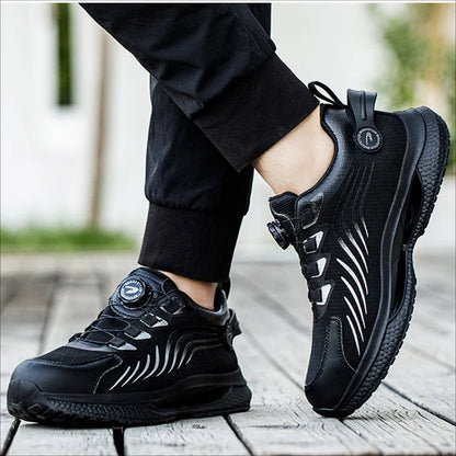 🔥Big Promotion 49% OFF💥Men's steel toe shoes, puncture-proof and smash-proof with swivel buckle（Three-year warranty,Free replacement if worn out）