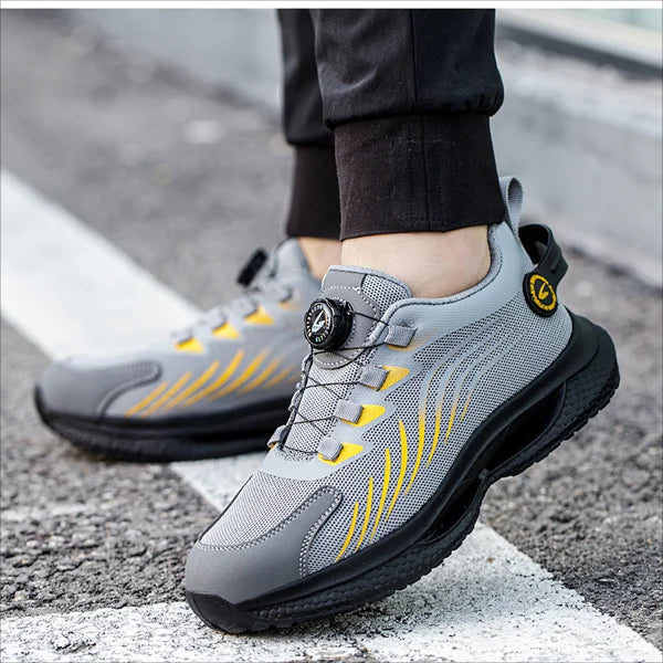 🔥Big Promotion 49% OFF💥Men's steel toe shoes, puncture-proof and smash-proof with swivel buckle（Three-year warranty,Free replacement if worn out）