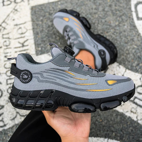 🔥Big Promotion 49% OFF💥Men's steel toe shoes, puncture-proof and smash-proof with swivel buckle（Three-year warranty,Free replacement if worn out）