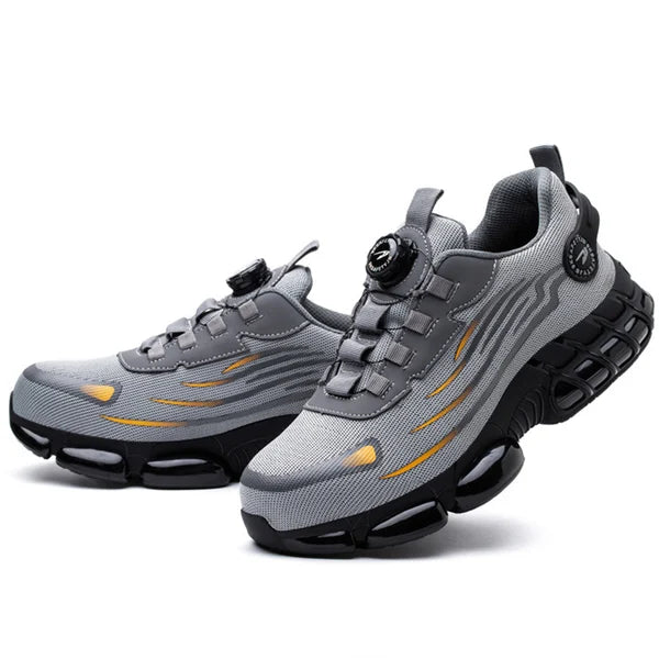 🔥Big Promotion 49% OFF💥Men's steel toe shoes, puncture-proof and smash-proof with swivel buckle（Three-year warranty,Free replacement if worn out）