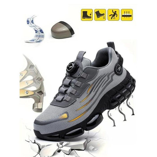 🔥Big Promotion 49% OFF💥Men's steel toe shoes, puncture-proof and smash-proof with swivel buckle（Three-year warranty,Free replacement if worn out）