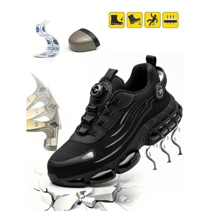 🔥Big Promotion 49% OFF💥Men's steel toe shoes, puncture-proof and smash-proof with swivel buckle（Three-year warranty,Free replacement if worn out）