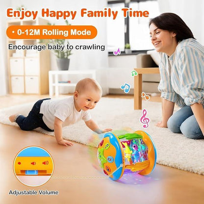 🔥Big Promotion 49% OFF💥Baby Musical Light Up Toys 6-36 Months, Tummy Time Ocean Projector Rotating