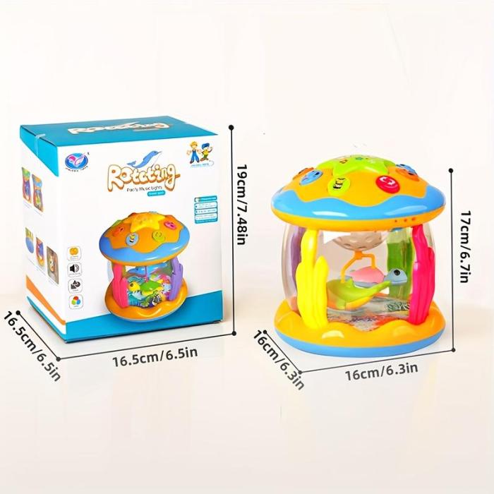 🔥Big Promotion 49% OFF💥Baby Musical Light Up Toys 6-36 Months, Tummy Time Ocean Projector Rotating
