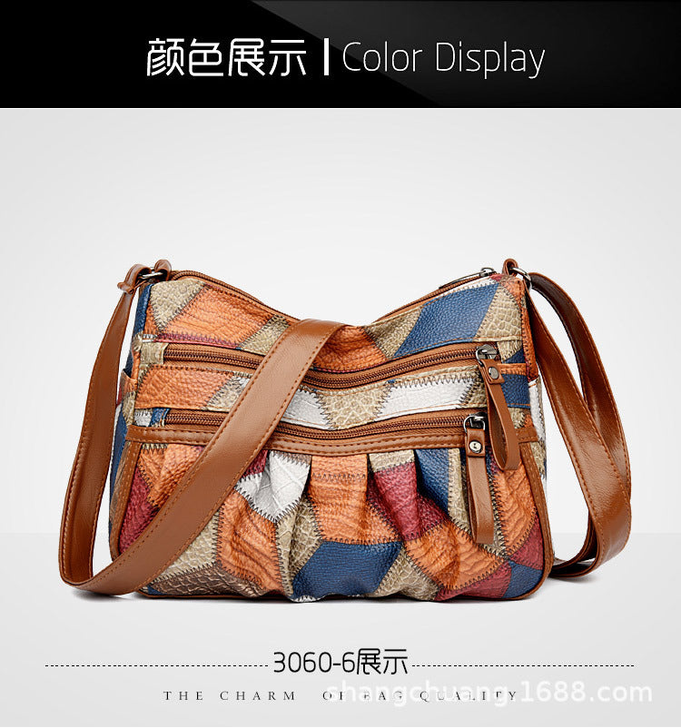 2024 new fashion large-capacity multi-layer casual crossbody bag