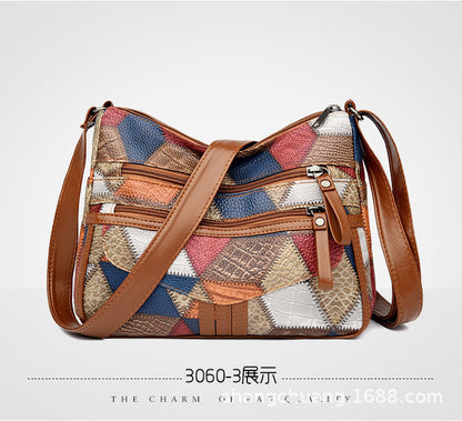 2024 new fashion large-capacity multi-layer casual crossbody bag