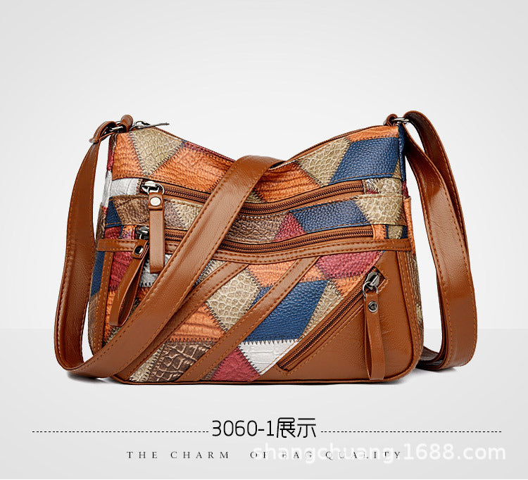 2024 new fashion large-capacity multi-layer casual crossbody bag