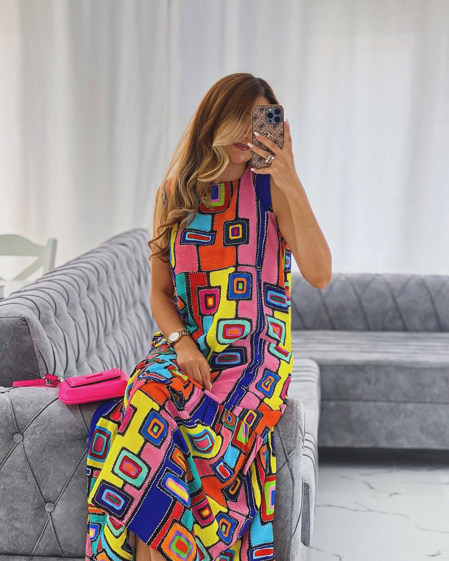 Colorful graffiti dress