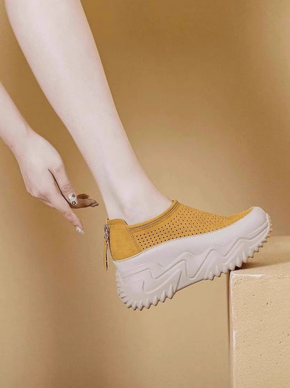 Arch support hollow breathable elastic casual shoes