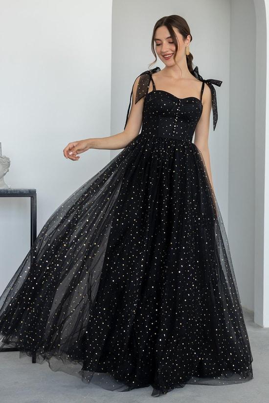 Spun rhinestone puffy dress