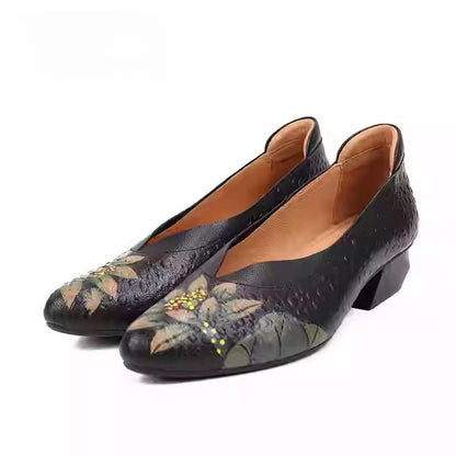 Painted printed soft-soled loose flats