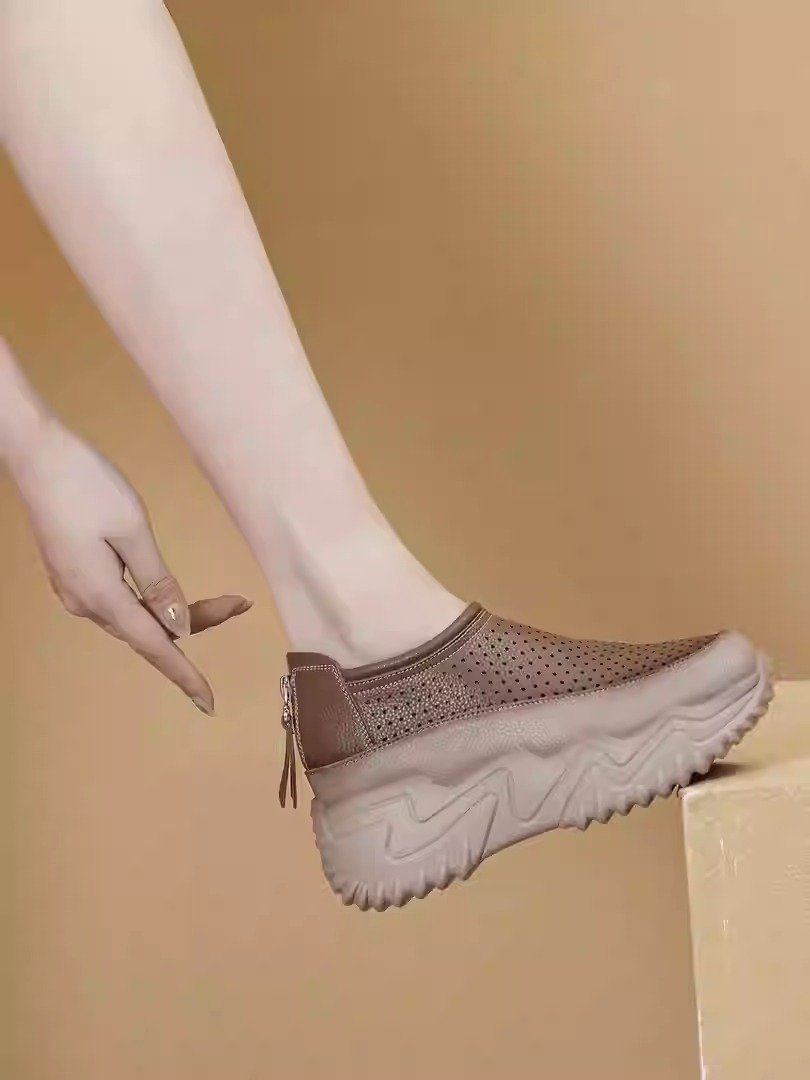 Arch support hollow breathable elastic casual shoes