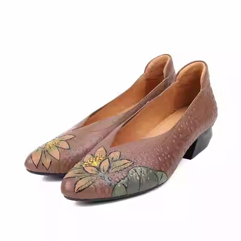 Painted printed soft-soled loose flats