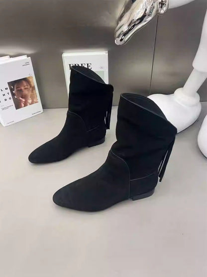 Genuine cowhide warm and wear-resistant women's boots