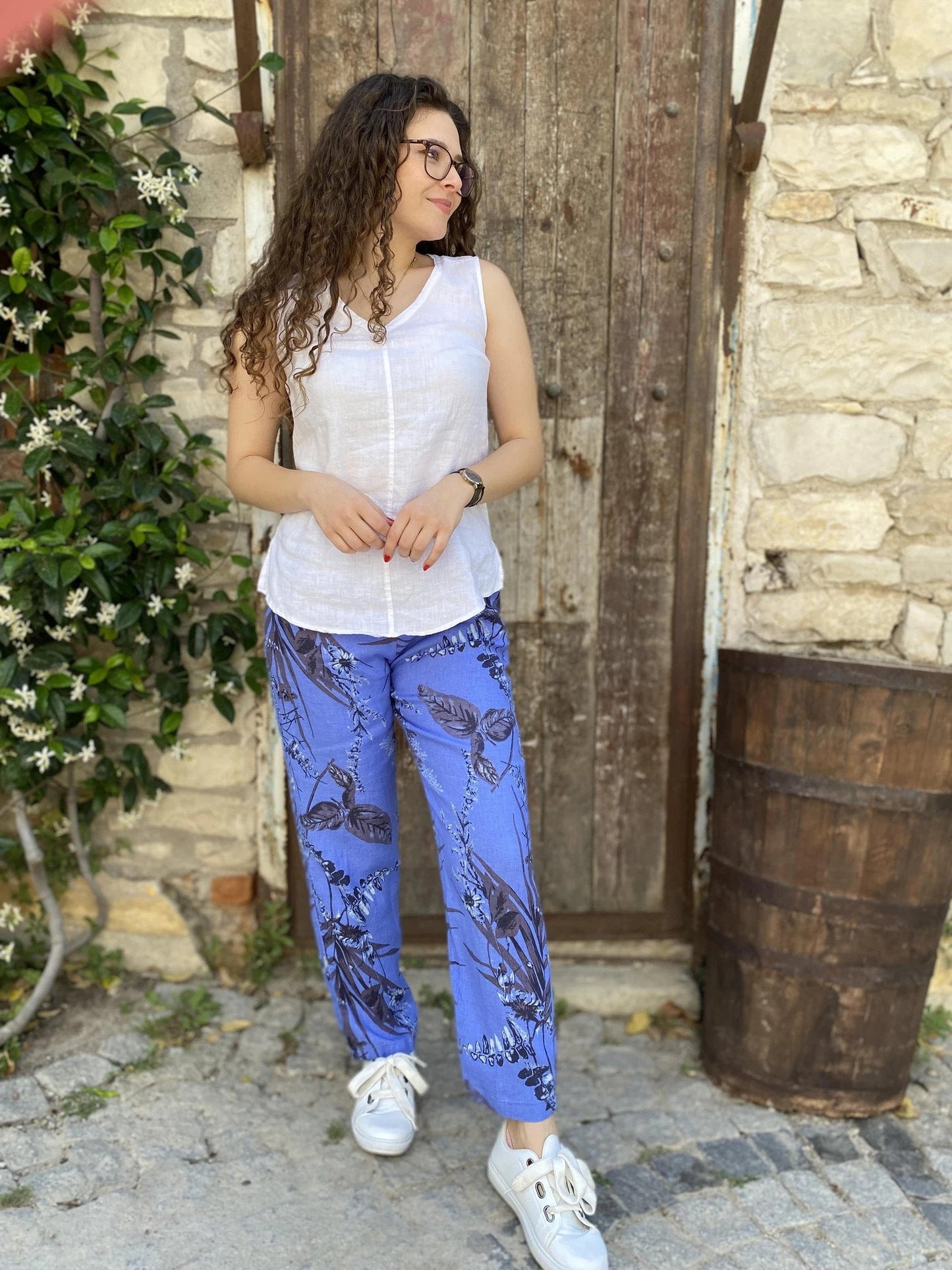 Bohemian style loose casual pants for small feet
