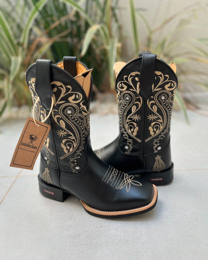 2024 new embroidered pattern women's boots