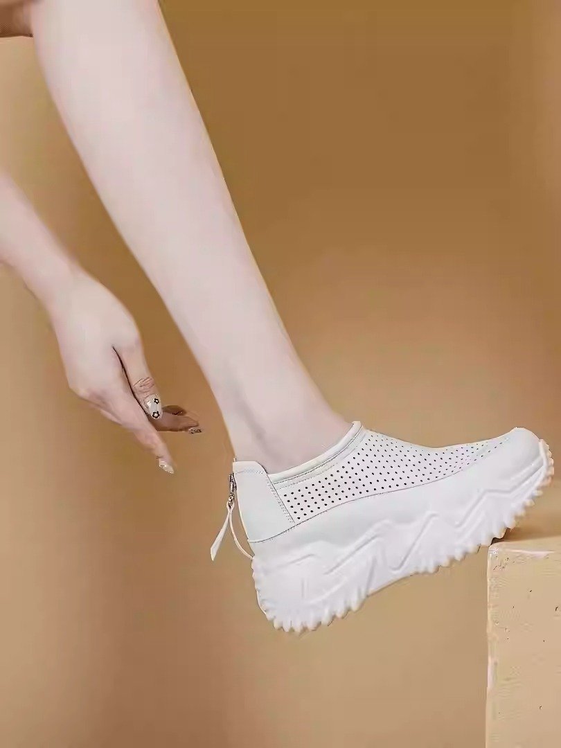 Arch support hollow breathable elastic casual shoes