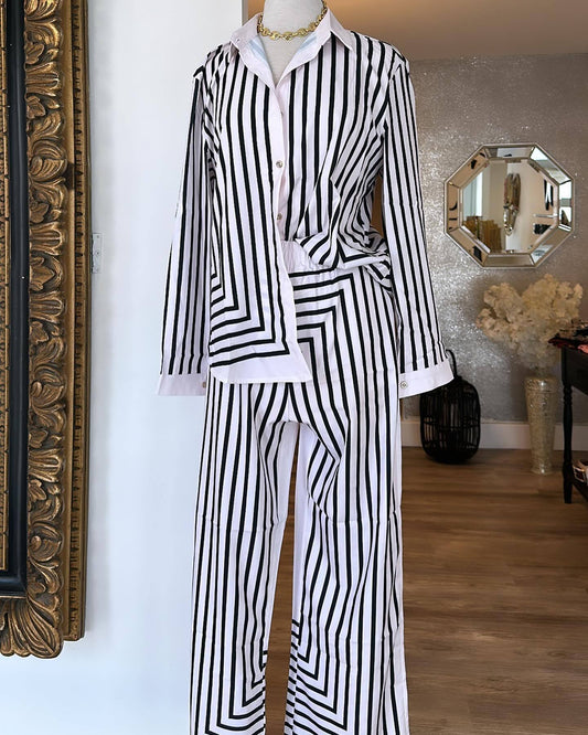 Striped shirt suit