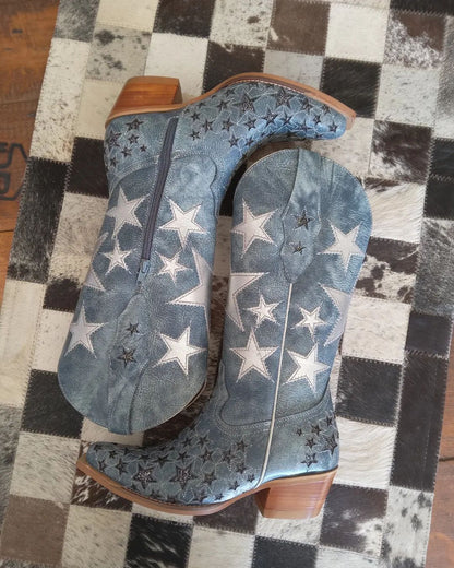 Unique Star Women's Blue Boots