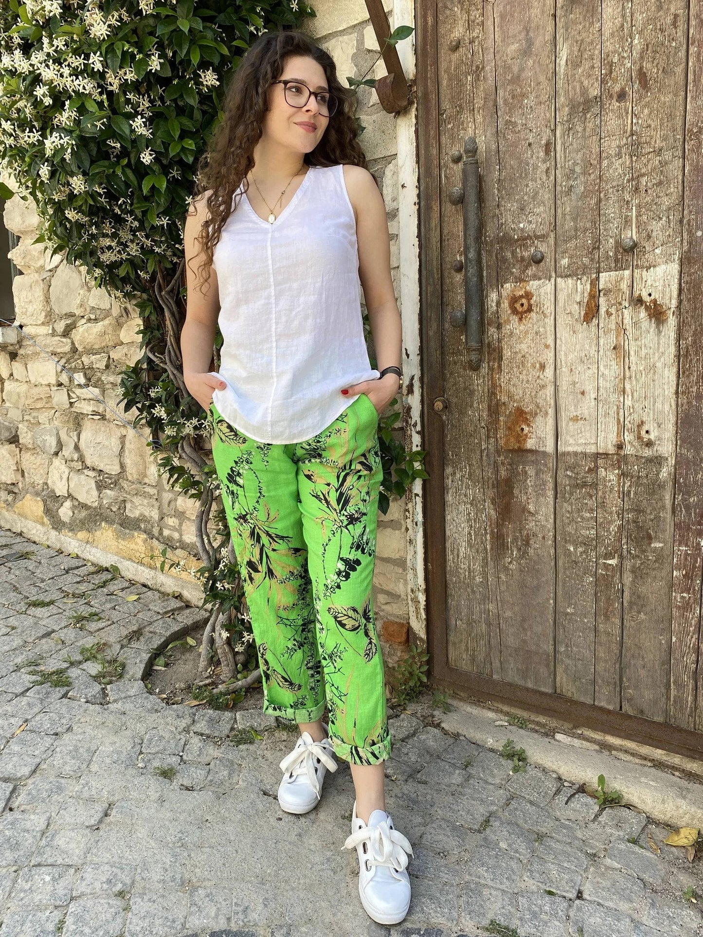 Bohemian style loose casual pants for small feet