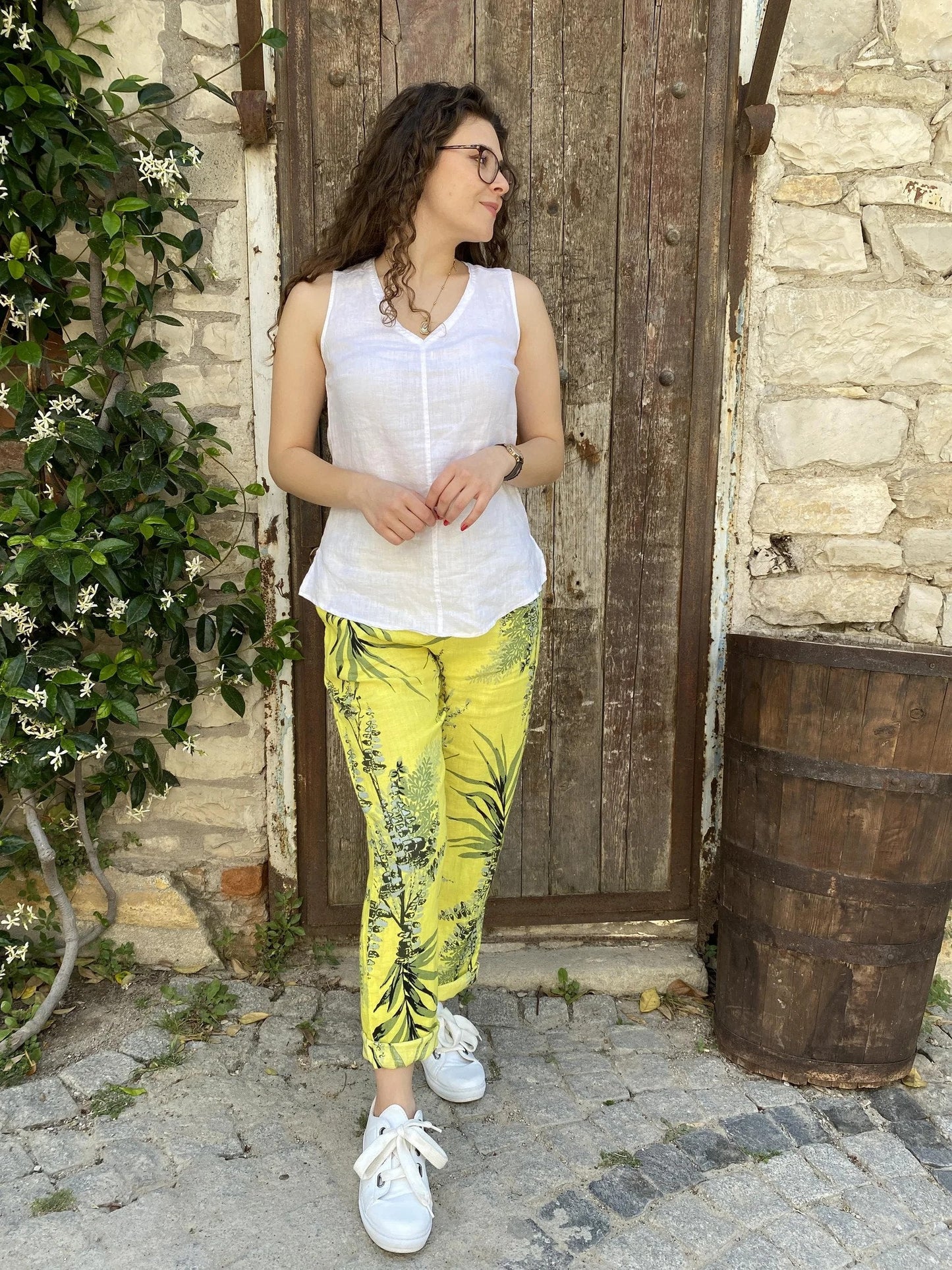 Bohemian style loose casual pants for small feet