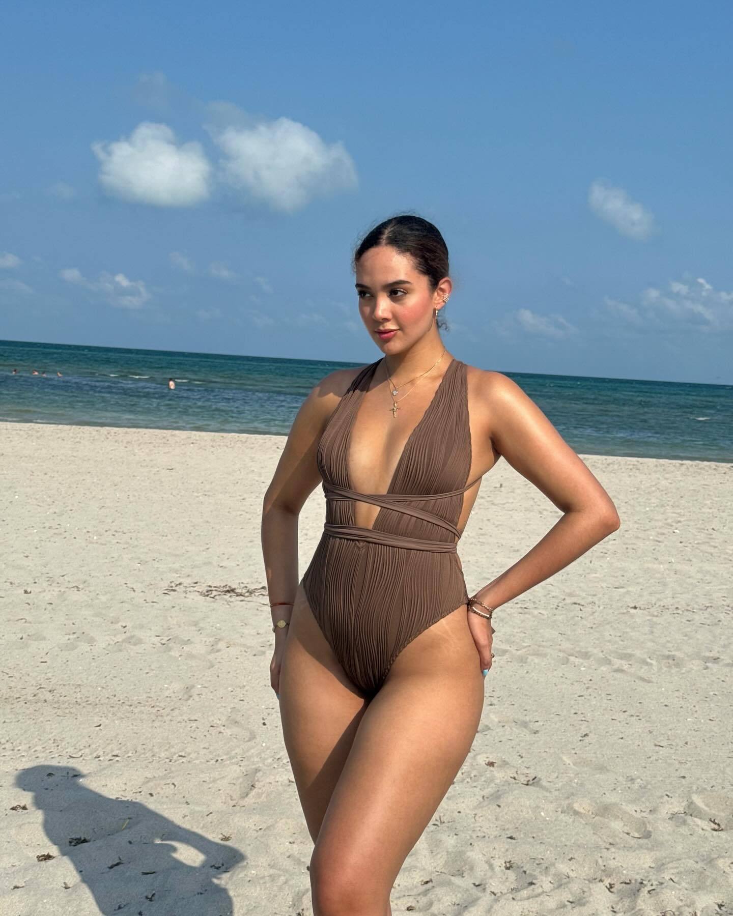Lace-up swimsuit