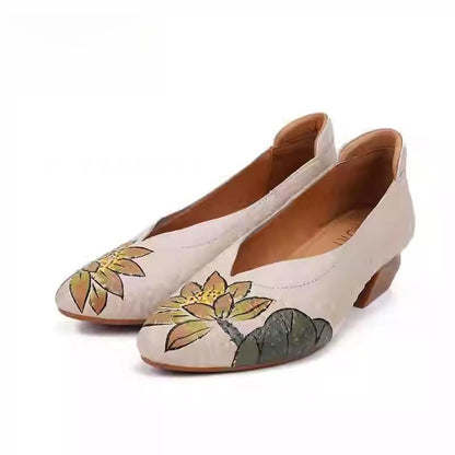 Painted printed soft-soled loose flats