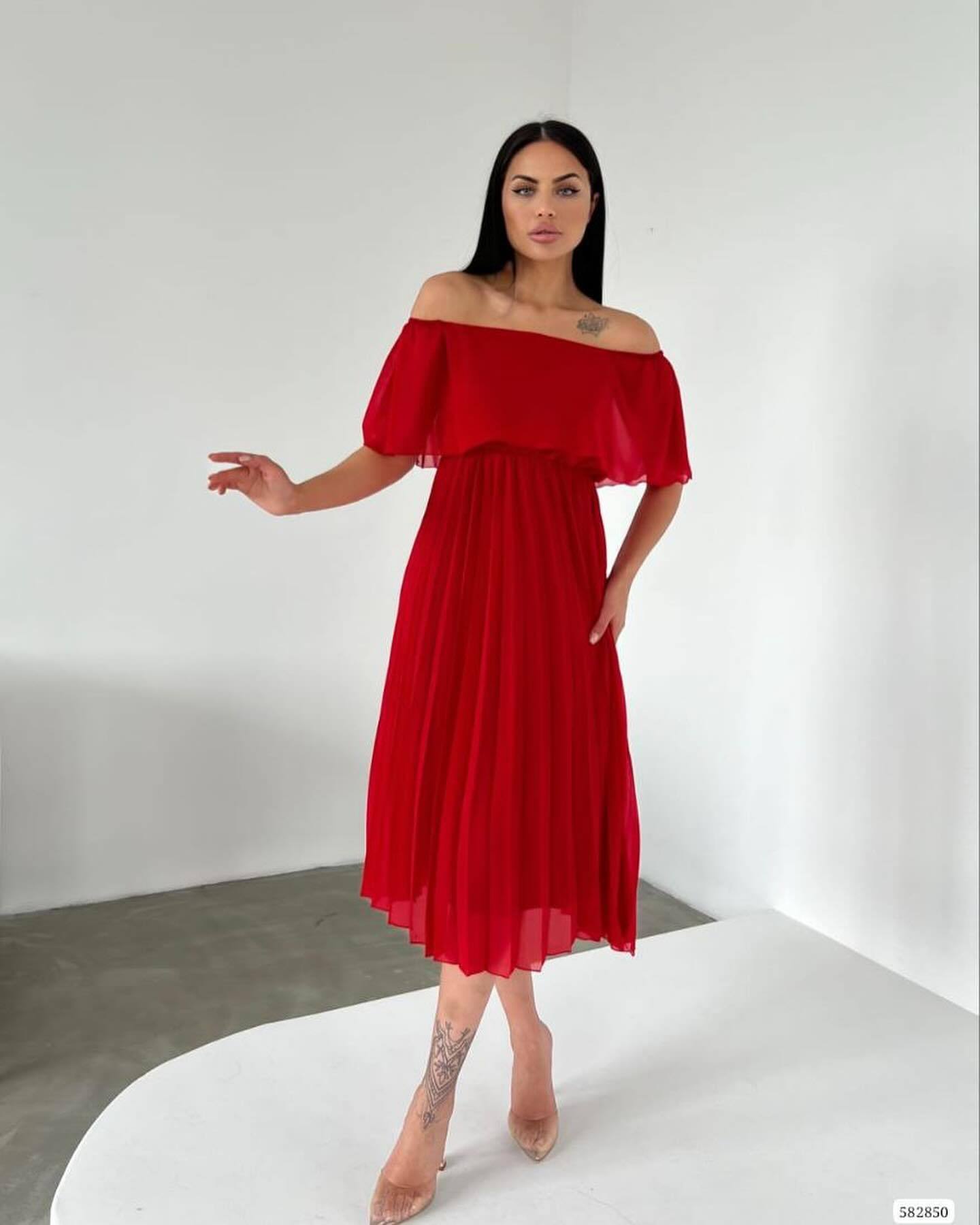 2024 latest model?Women's off-shoulder spun skirt