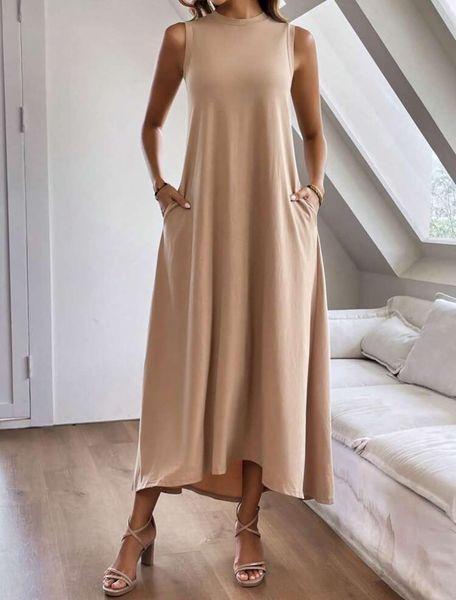 women's sleeveless cotton dress