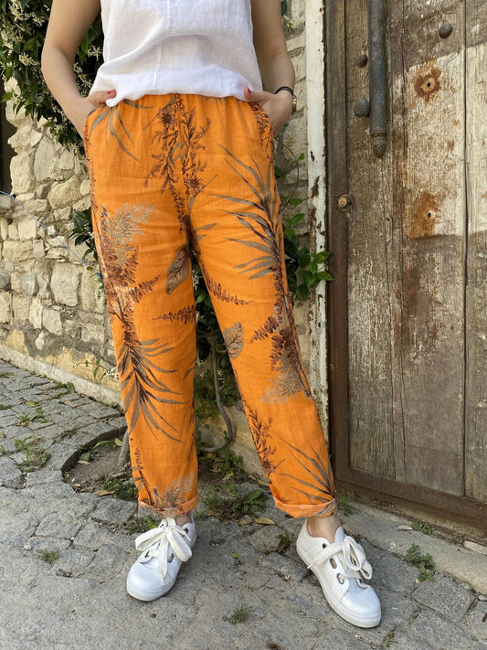 Bohemian style loose casual pants for small feet