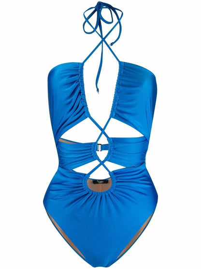 Lace-up swimsuit