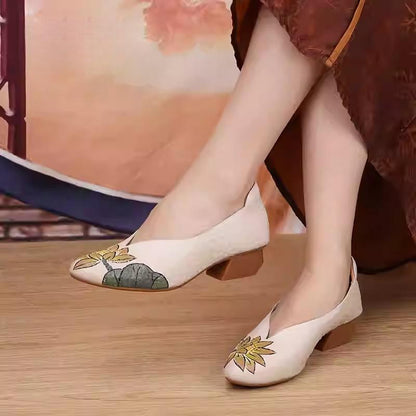 Painted printed soft-soled loose flats