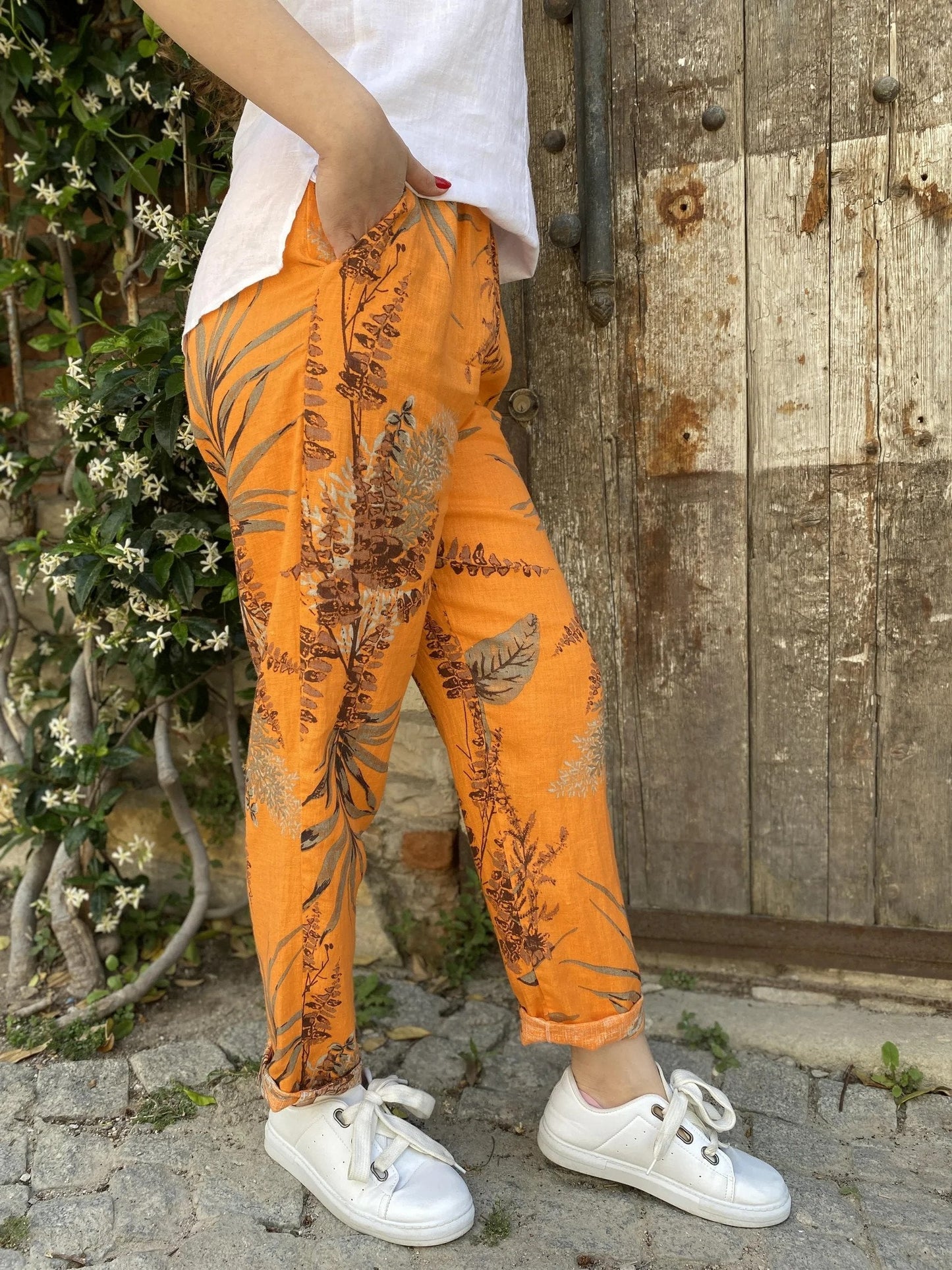 Bohemian style loose casual pants for small feet