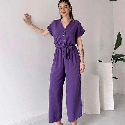 Waist-cinching jumpsuit