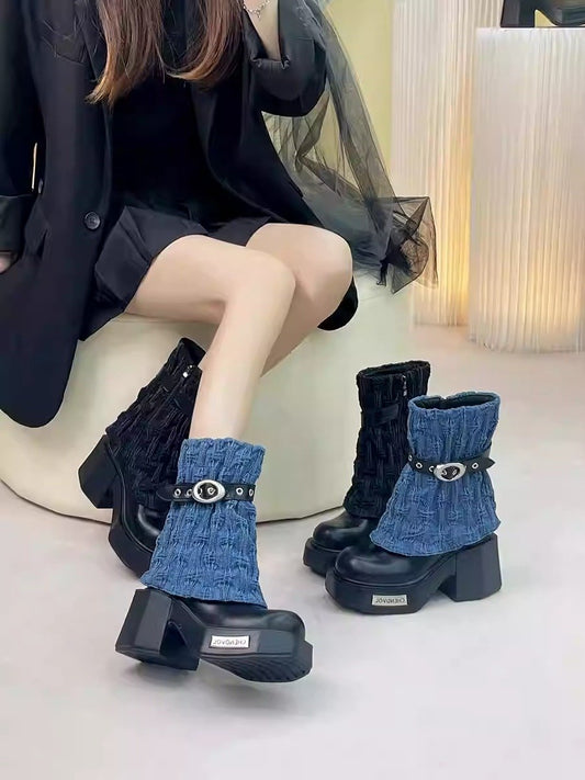 Removable DIY Women’s Platform Boots