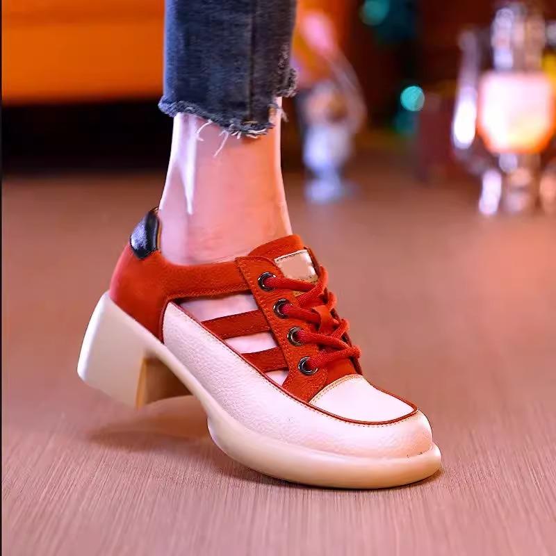 Casual hollow thick heel low heel women's sandals