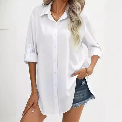 Women's plus size cotton shirt