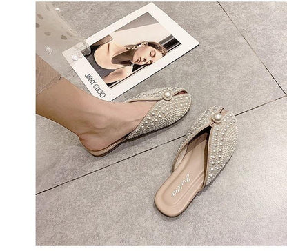 Lazy fish mouth sandals and half slippers