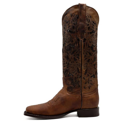 Retro Square Toe Western Boots