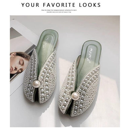 Lazy fish mouth sandals and half slippers
